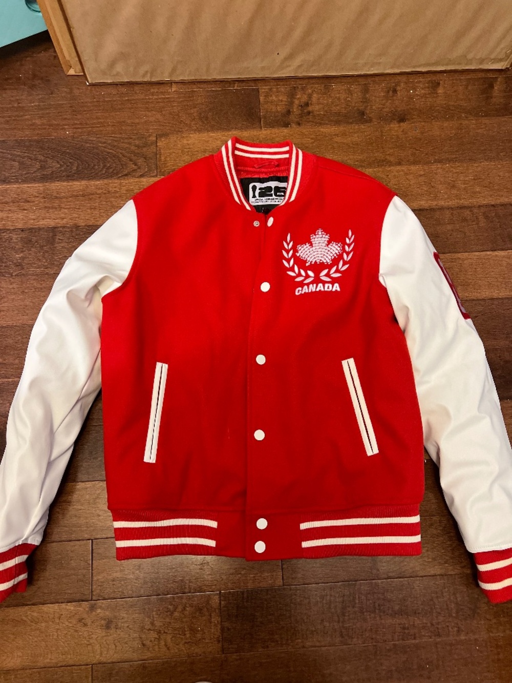 Canada FIFA Red & White Bomber Varsity Jacket
